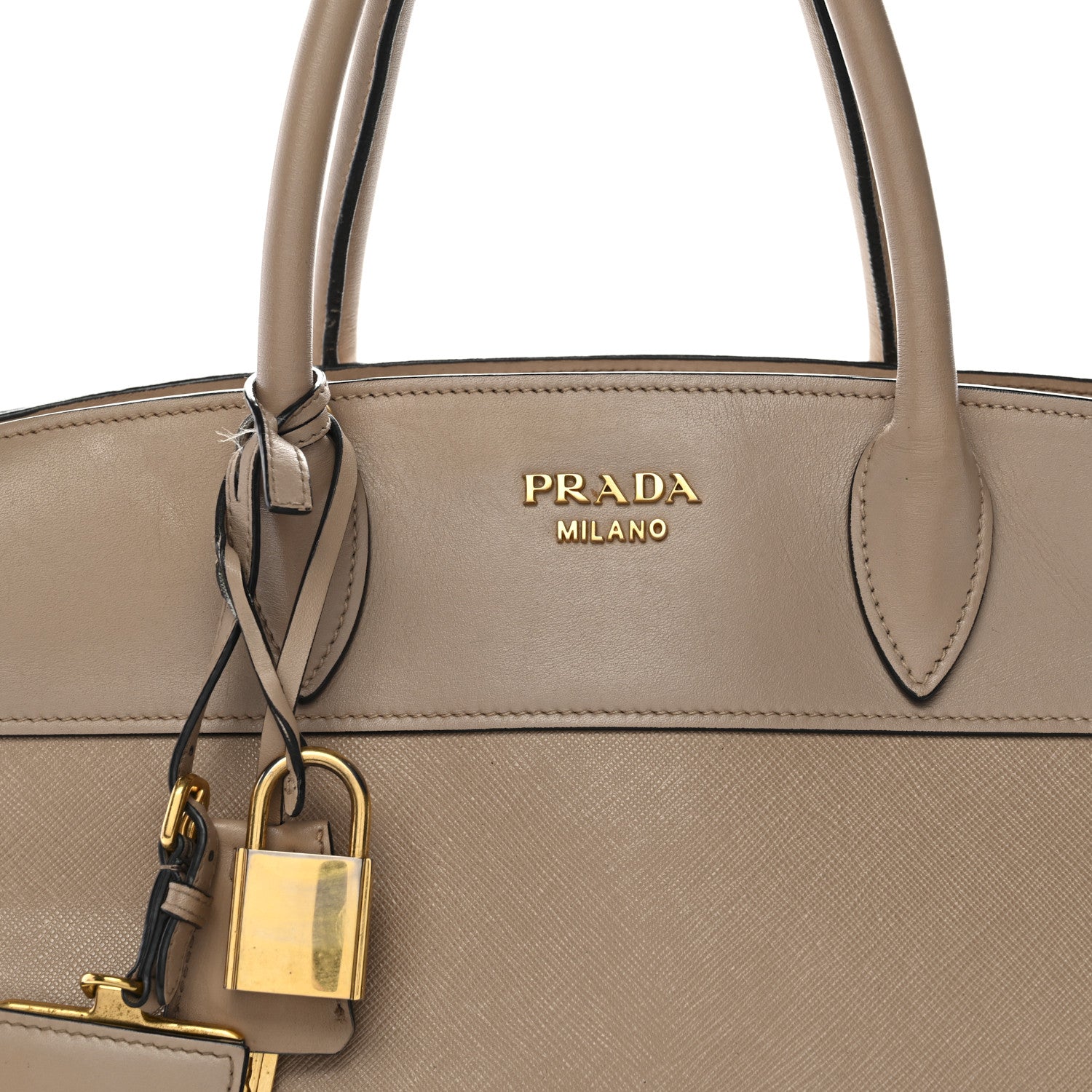 Prada Saffiano City Calfskin Small Esplanade Tote Cammeo 7 of 9