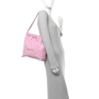 Chanel Shiny Calfskin Quilted Small Chanel 22 Lilac 2 of 11