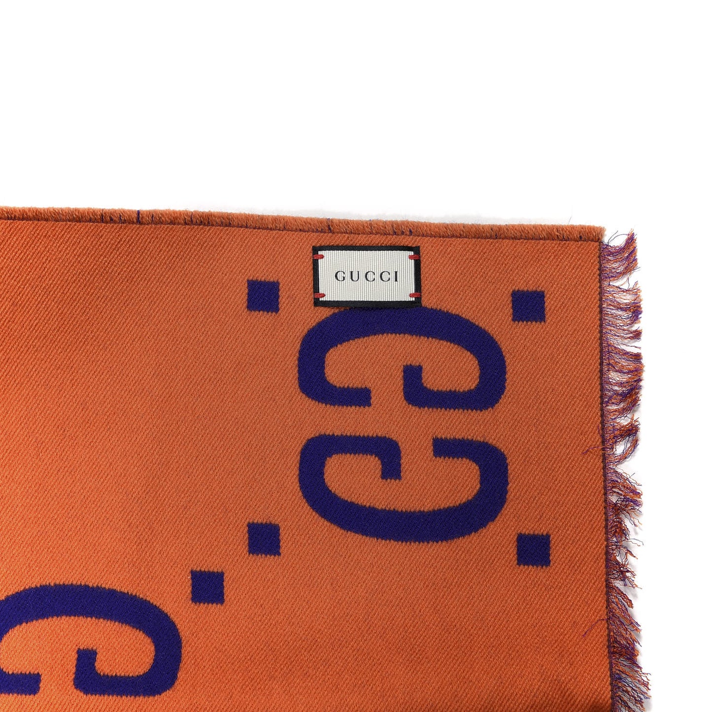 Wool Silk Monogram Jumbo GG Freedom Scarf Parma Violet Orange