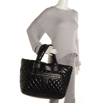 Chanel Nylon Coco Cocoon Large Tote Black 2 of 7