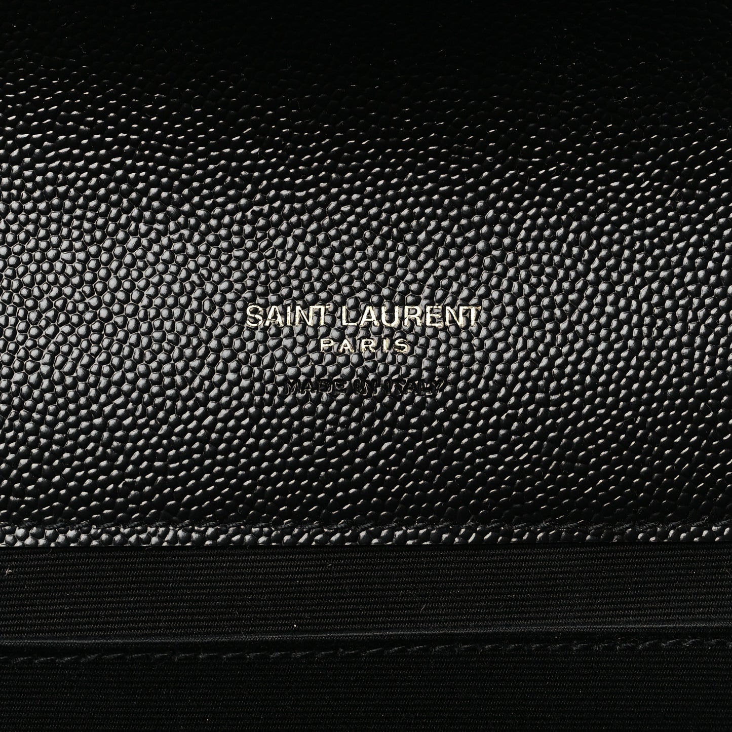 Grain De Poudre Textured Mixed Matelasse Triquilt Monogram Clutch Black