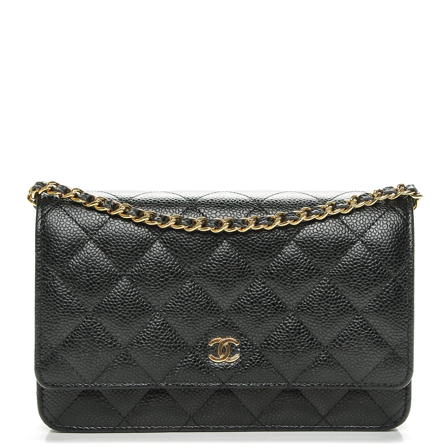 Chanel Caviar Quilted Wallet On Chain WOC Black 1 of 8