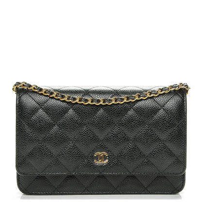 Chanel Caviar Quilted Wallet On Chain WOC Black 1 of 8