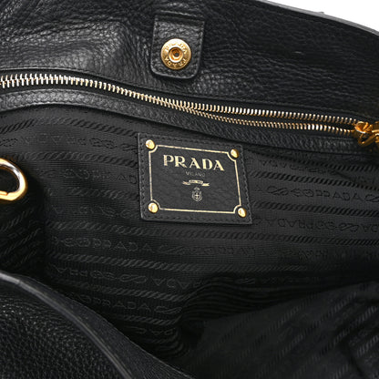Prada Vitello Daino Tote Black 6 of 10