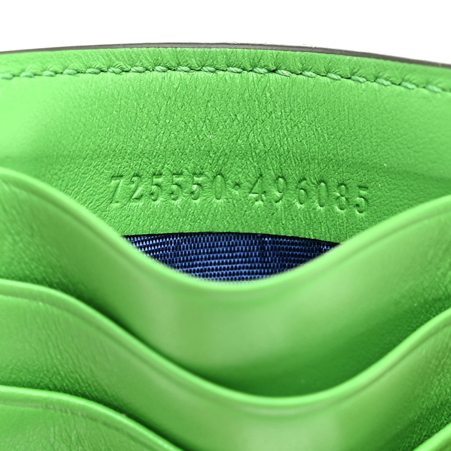 Gucci Calfskin GG Tennis Bi-Color Embossed Zip Wallet Joy Green Joy Blue 7 of 7