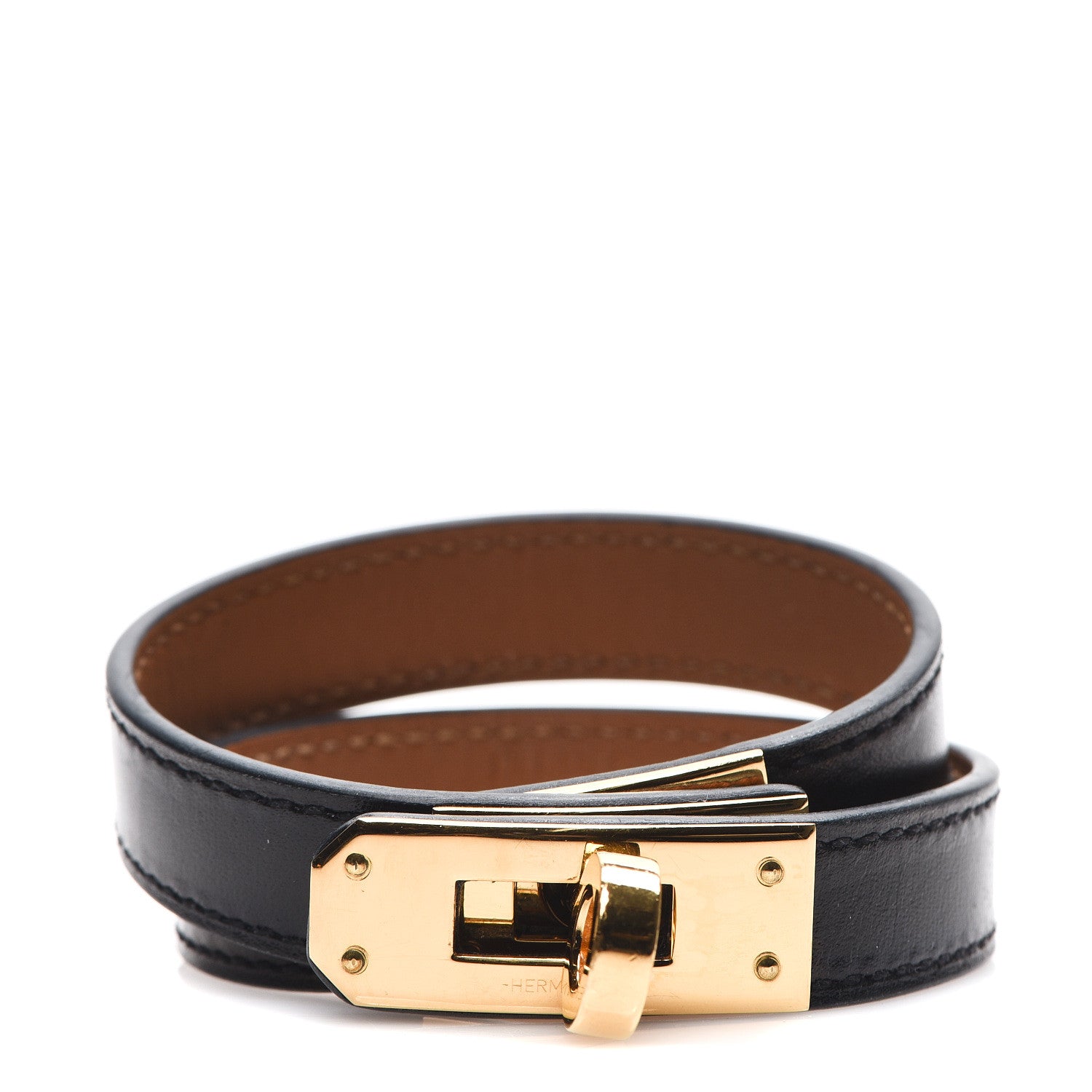 Hermes Kelly Double Tour Bracelet S Black 1 of 6