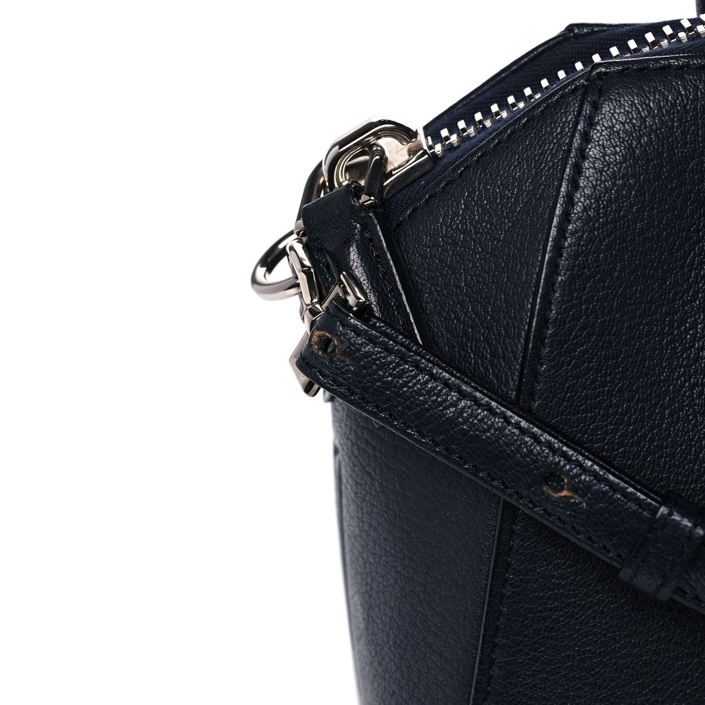 Sugar Goatskin Mini Antigona Navy