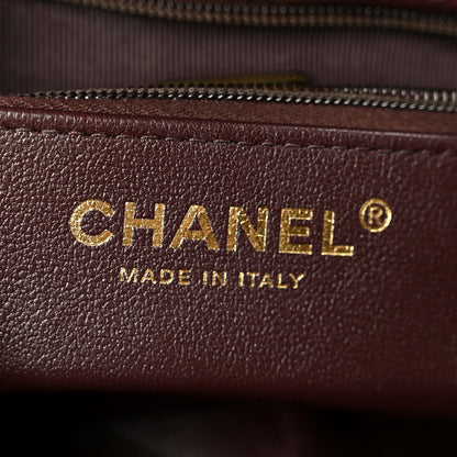 Chanel Shiny Aged Calfskin Quilted Nano Kelly Shopper Dark Brown 6 of 10