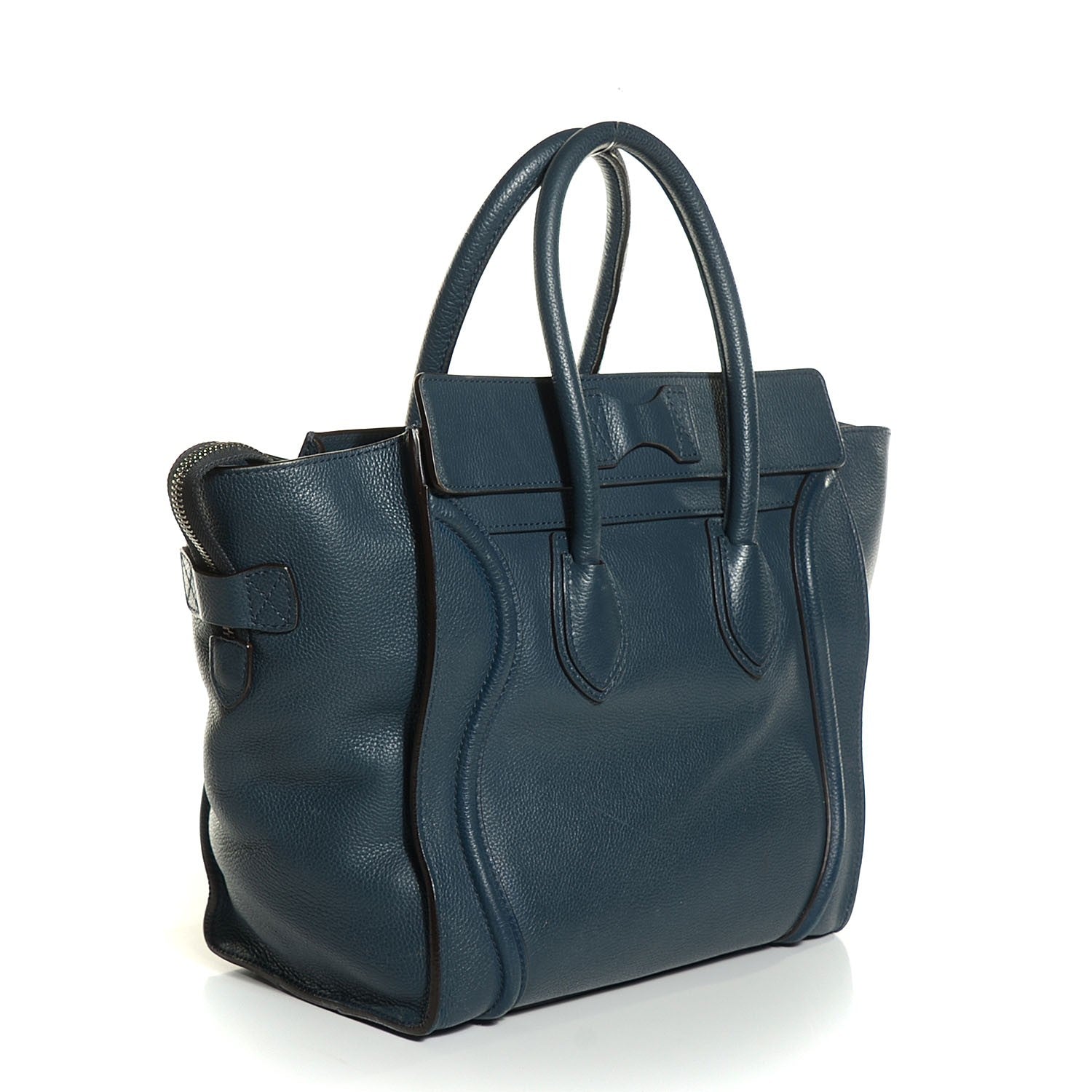 Celine Drummed Calfskin Mini Luggage Orage 3 of 8