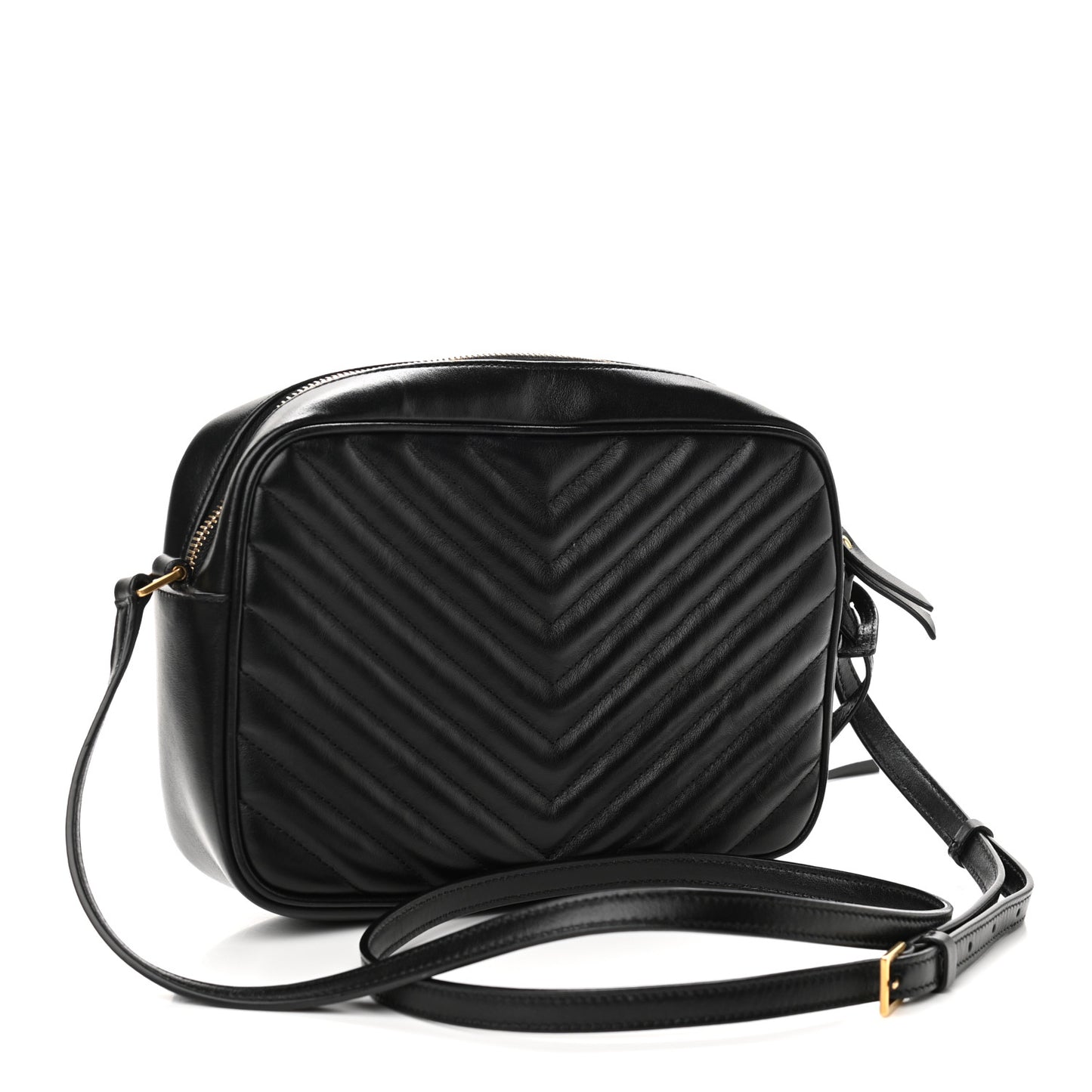 Calfskin Matelasse Monogram Lou Camera Bag Black