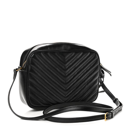 Saint Laurent Calfskin Matelasse Monogram Lou Camera Bag Black 3 of 11