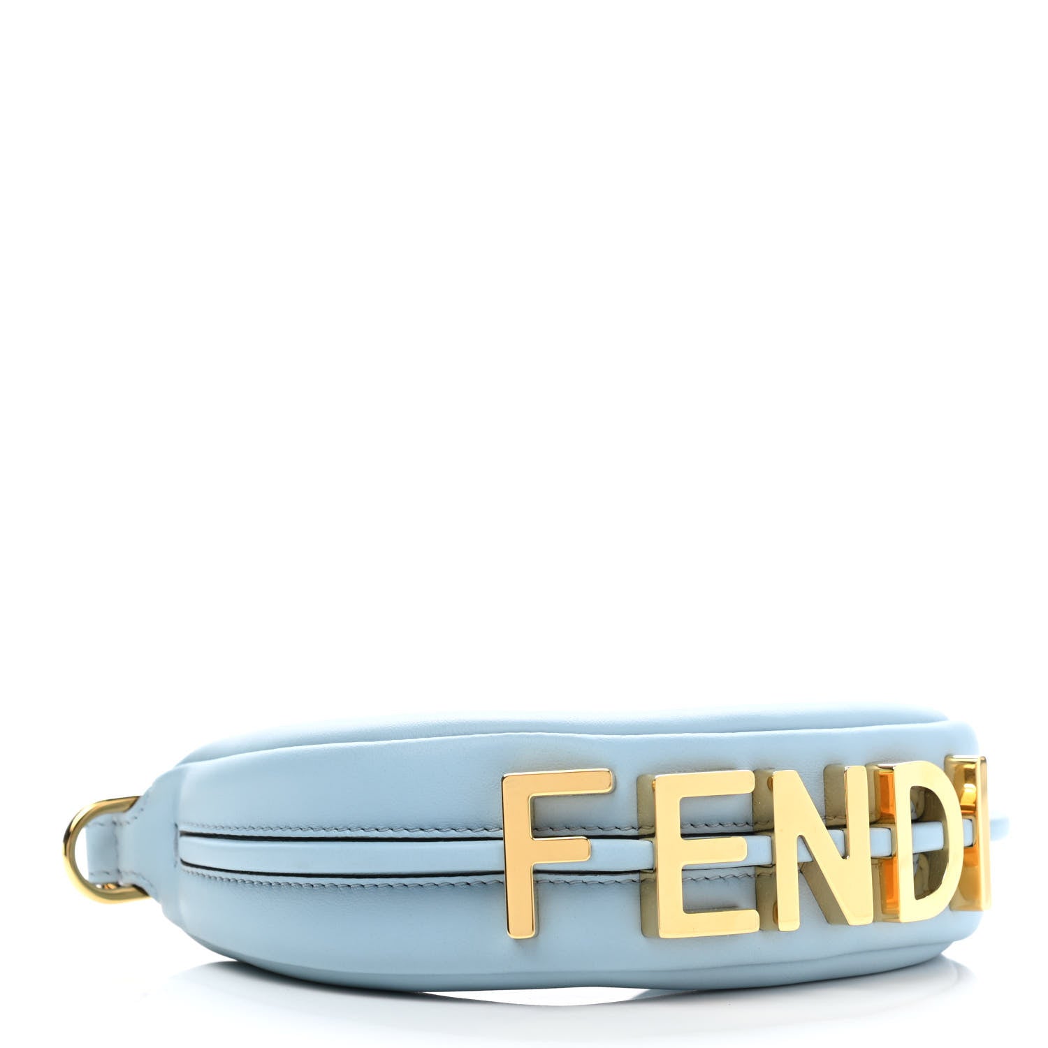 Fendi Vitello Grace Matte Nano Fendigraphy Hobo Charm Azzurro Baby 4 of 7