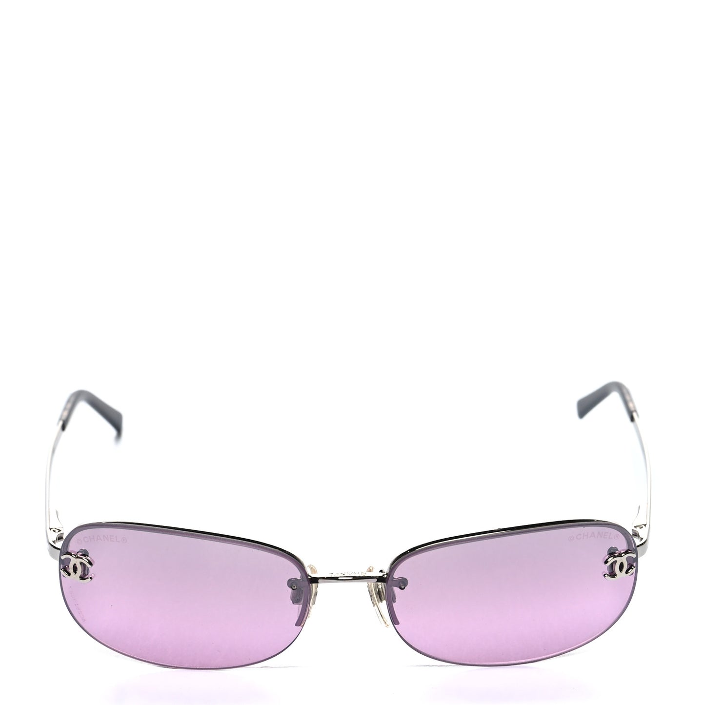 Metal CC Frameless Sunglasses 4099 Purple