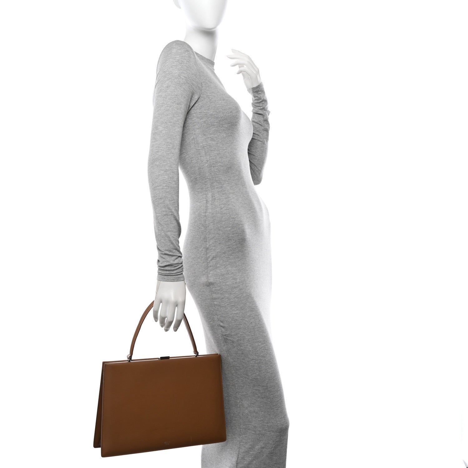 Celine Patina Box Calfskin Medium Clasp Bag Light Camel 2 of 16