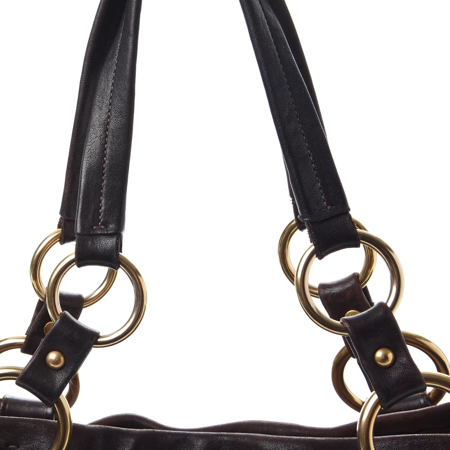 Prada Nappa Studded Aviator Shopping Tote Caffe 18 of 28
