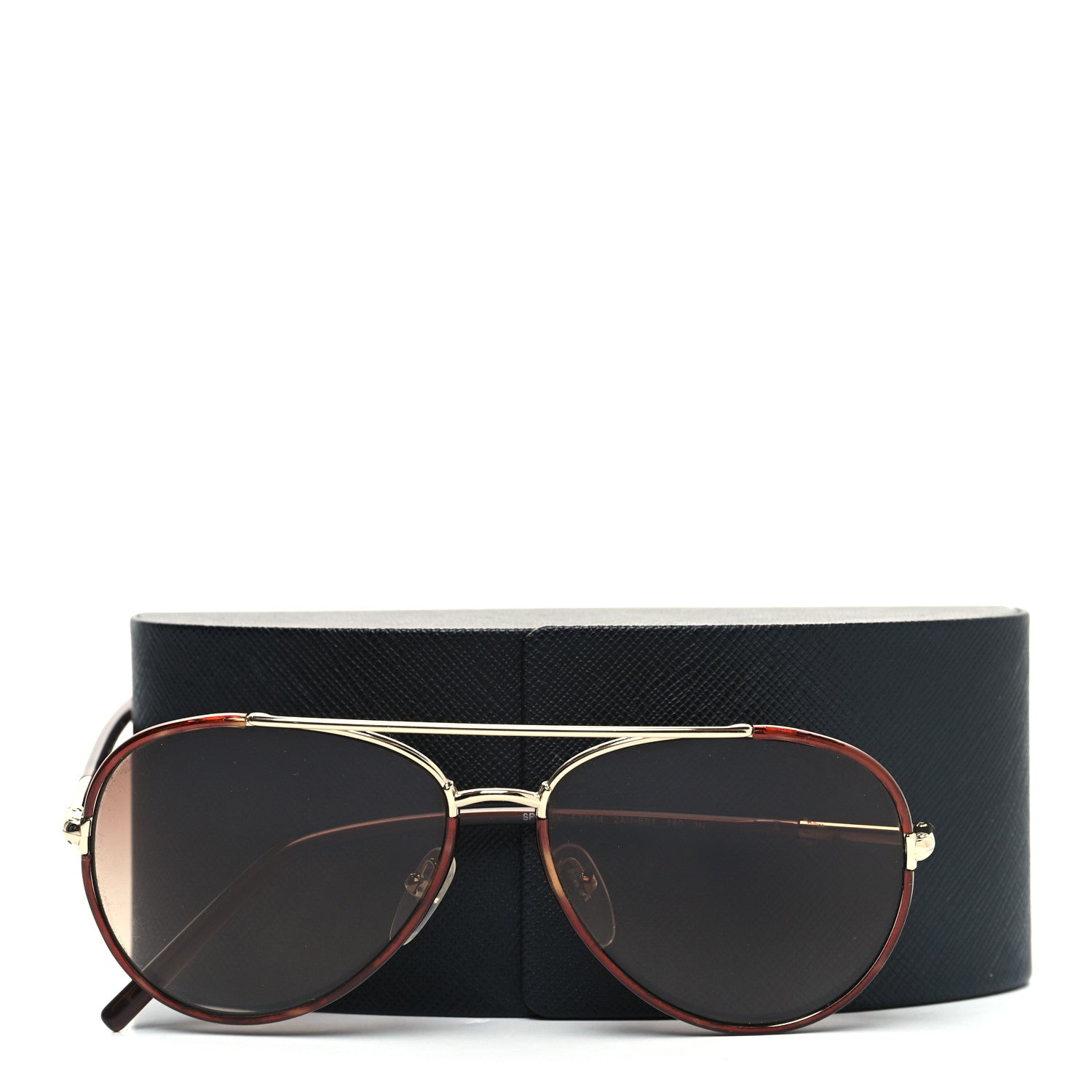 Prada Metal Aviator Sunglasses SPR66X Brown 7 of 7
