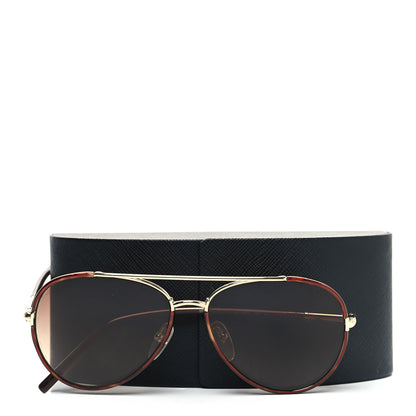Prada Metal Aviator Sunglasses SPR66X Brown 7 of 7