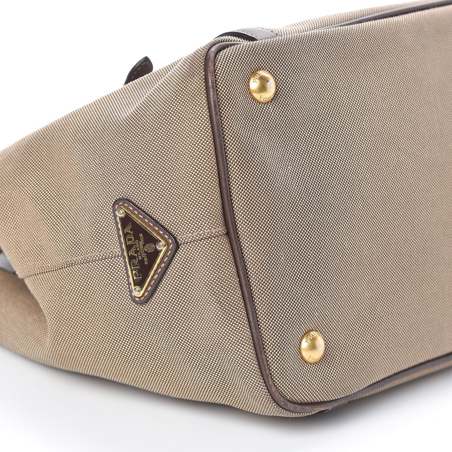 Prada Jacquard Logo Tote Brown 10 of 10
