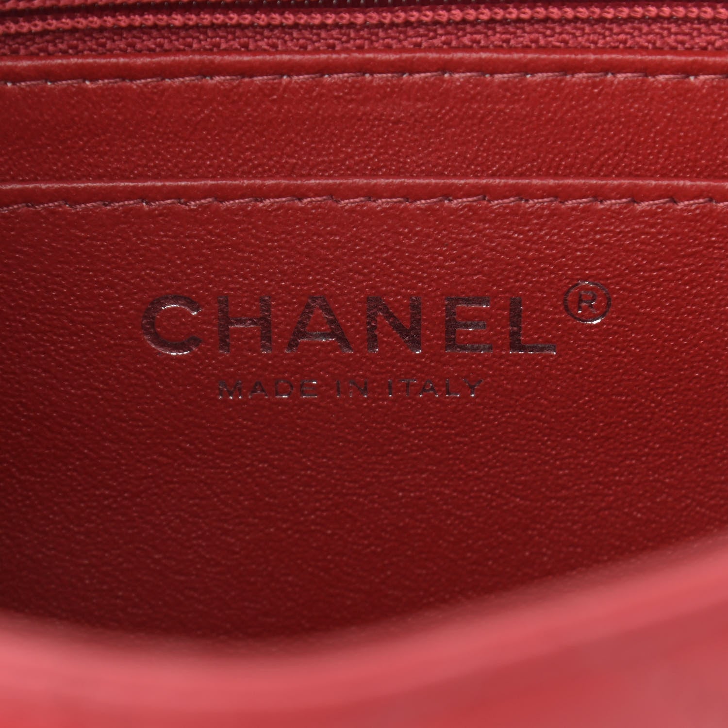 Chanel Lambskin Quilted Mini Square Flap Red 6 of 10