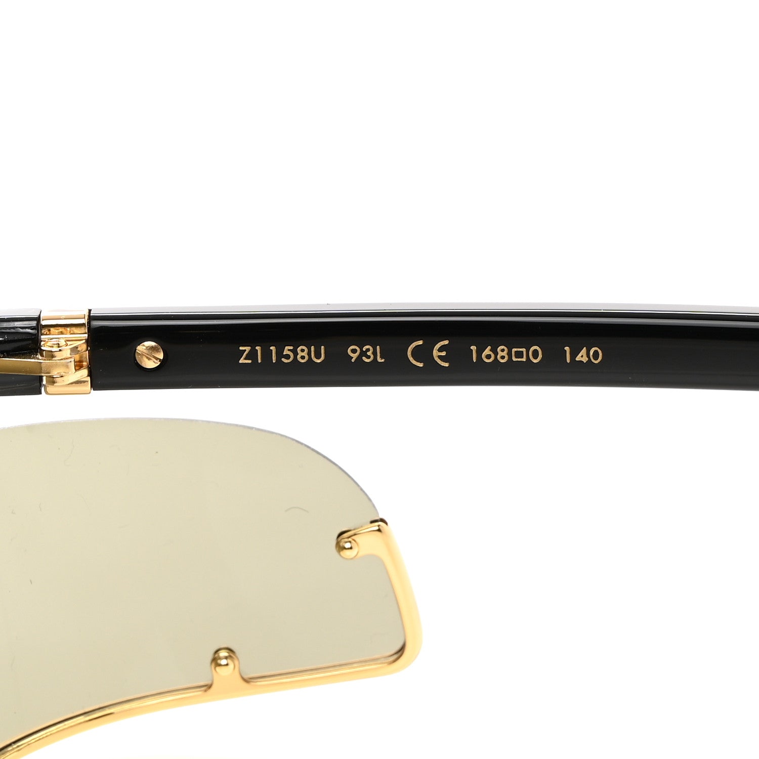 Louis Vuitton LOUIS VUITTON Metal LV Infinity Sunglasses Z1158U Gold Black 6 of 7