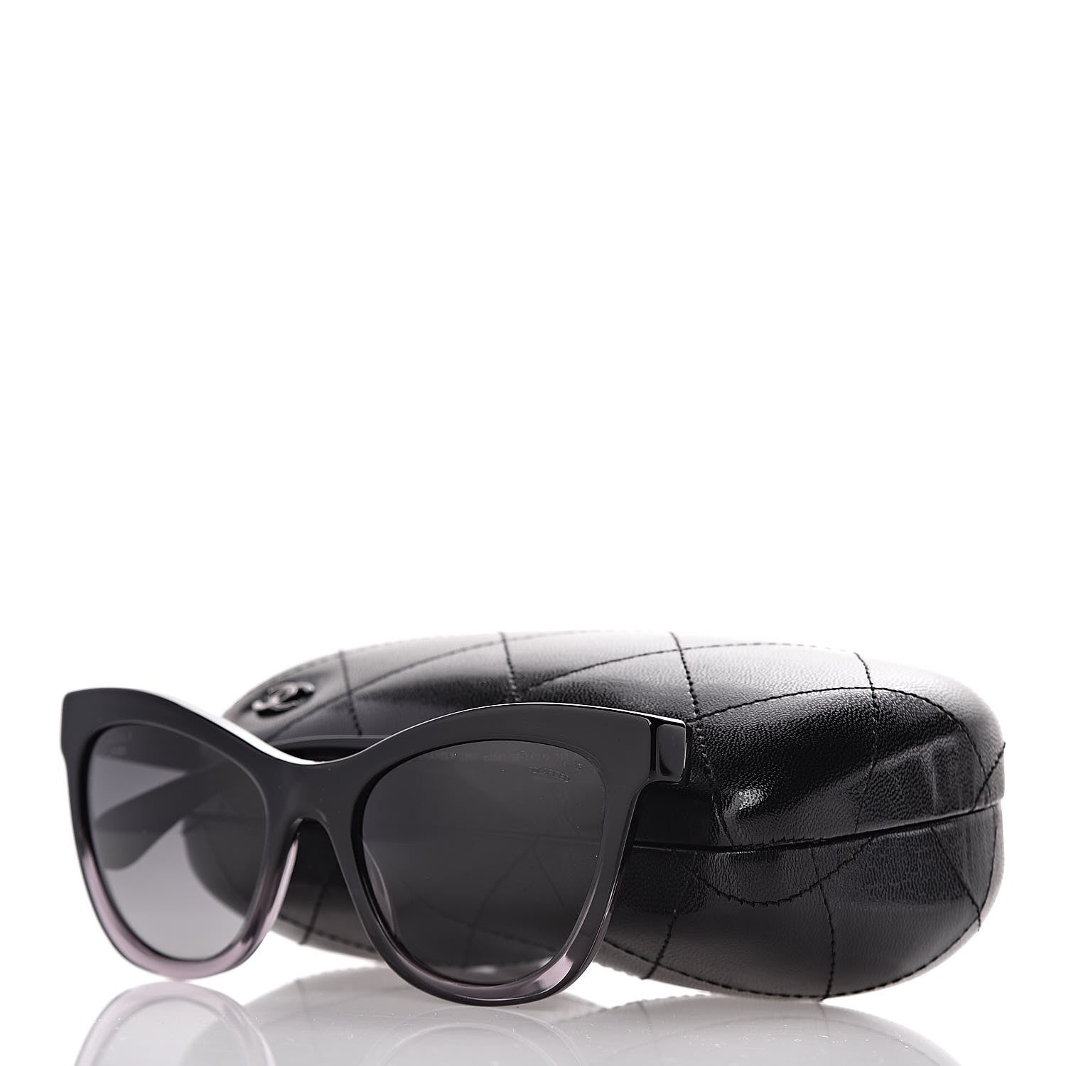 Chanel Polarized Acetate CC Cat Eye Summer Sunglasses 5350 Black 8 of 8
