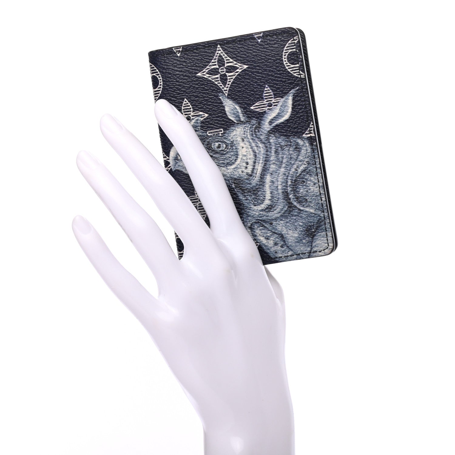 Louis Vuitton Savane Monogram Chapman Rhinoceros Pocket Organizer Encre 2 of 7