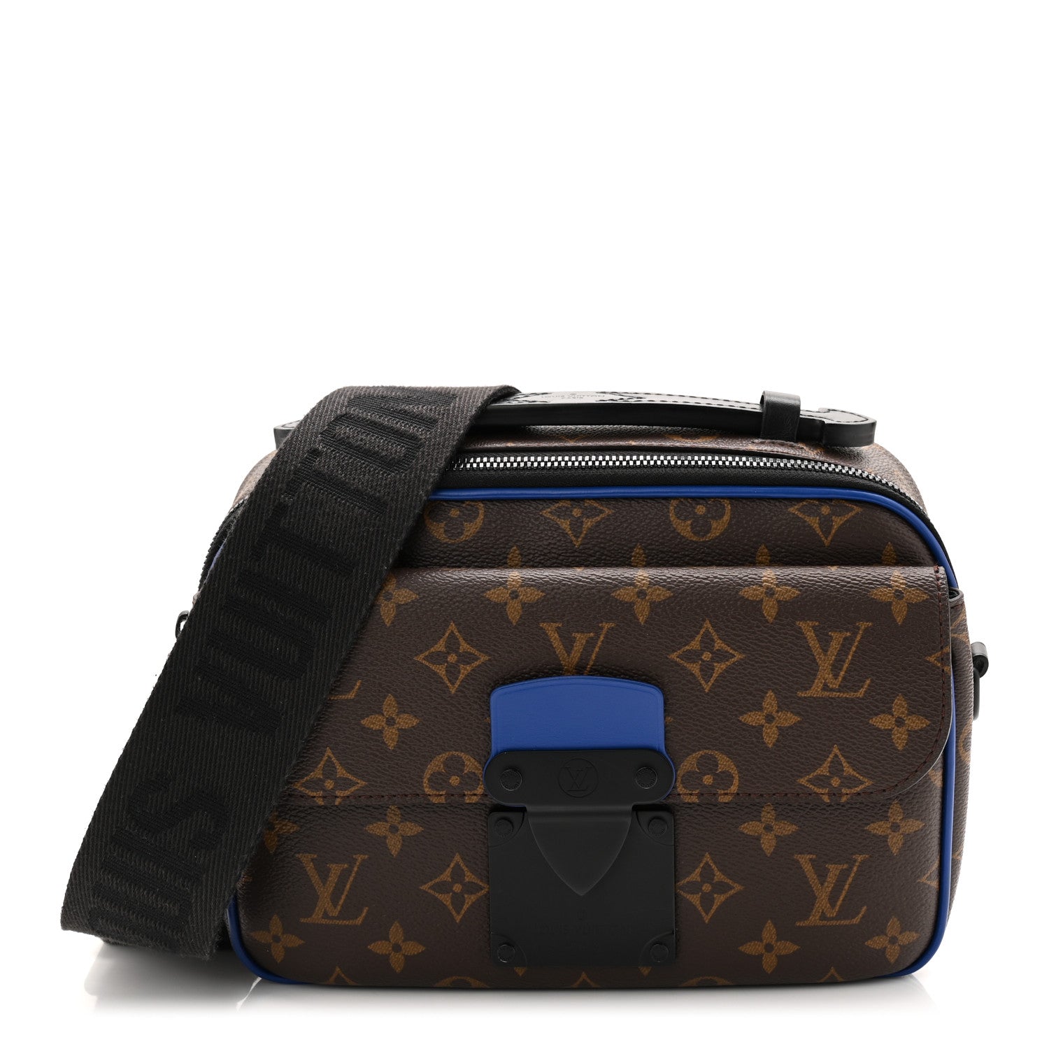 Louis Vuitton Monogram Macassar S Lock Messenger Blue 1 of 11