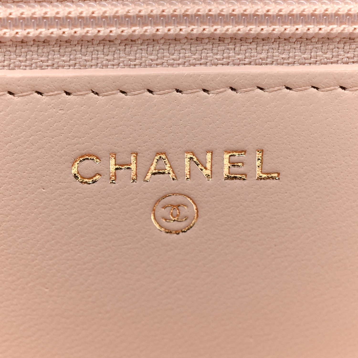 Chanel Lambskin Quilted Trendy CC Wallet On Chain WOC Light Beige 6 of 10