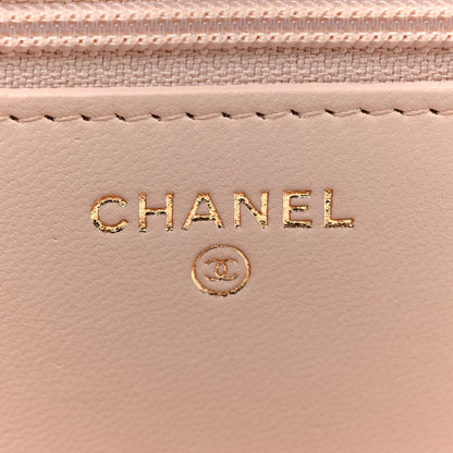 Chanel Lambskin Quilted Trendy CC Wallet On Chain WOC Light Beige 6 of 10