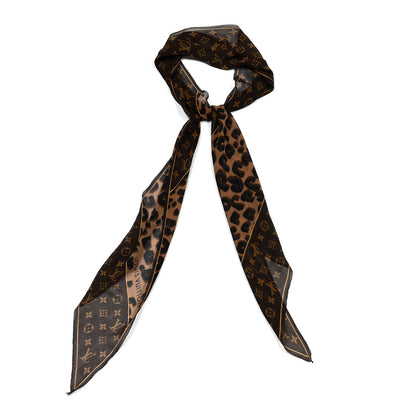 Louis Vuitton Silk Crepe Leopard Monogram Scarf 1 of 4