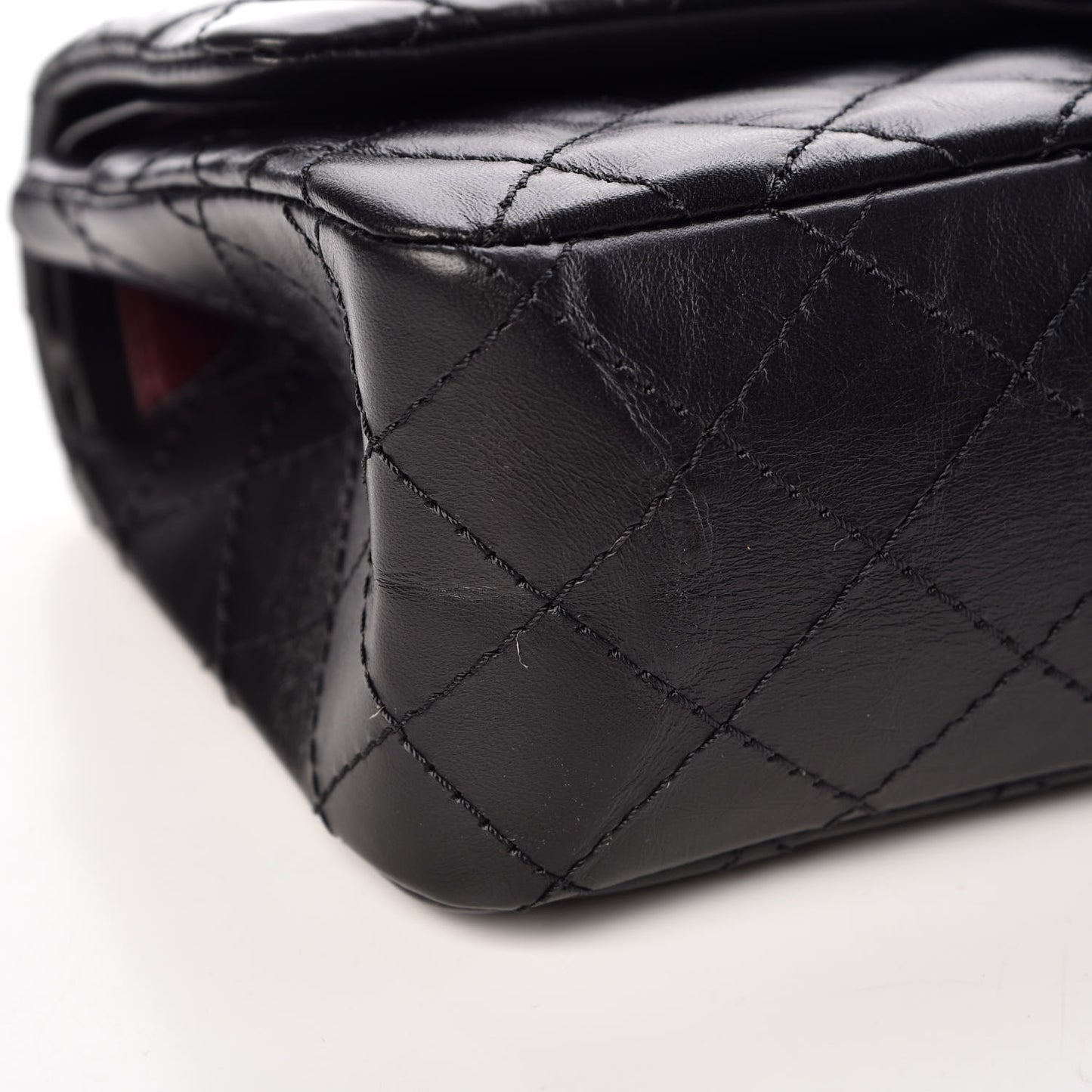 Aged Calfskin Quilted 2.55 Reissue 225 Flap Black