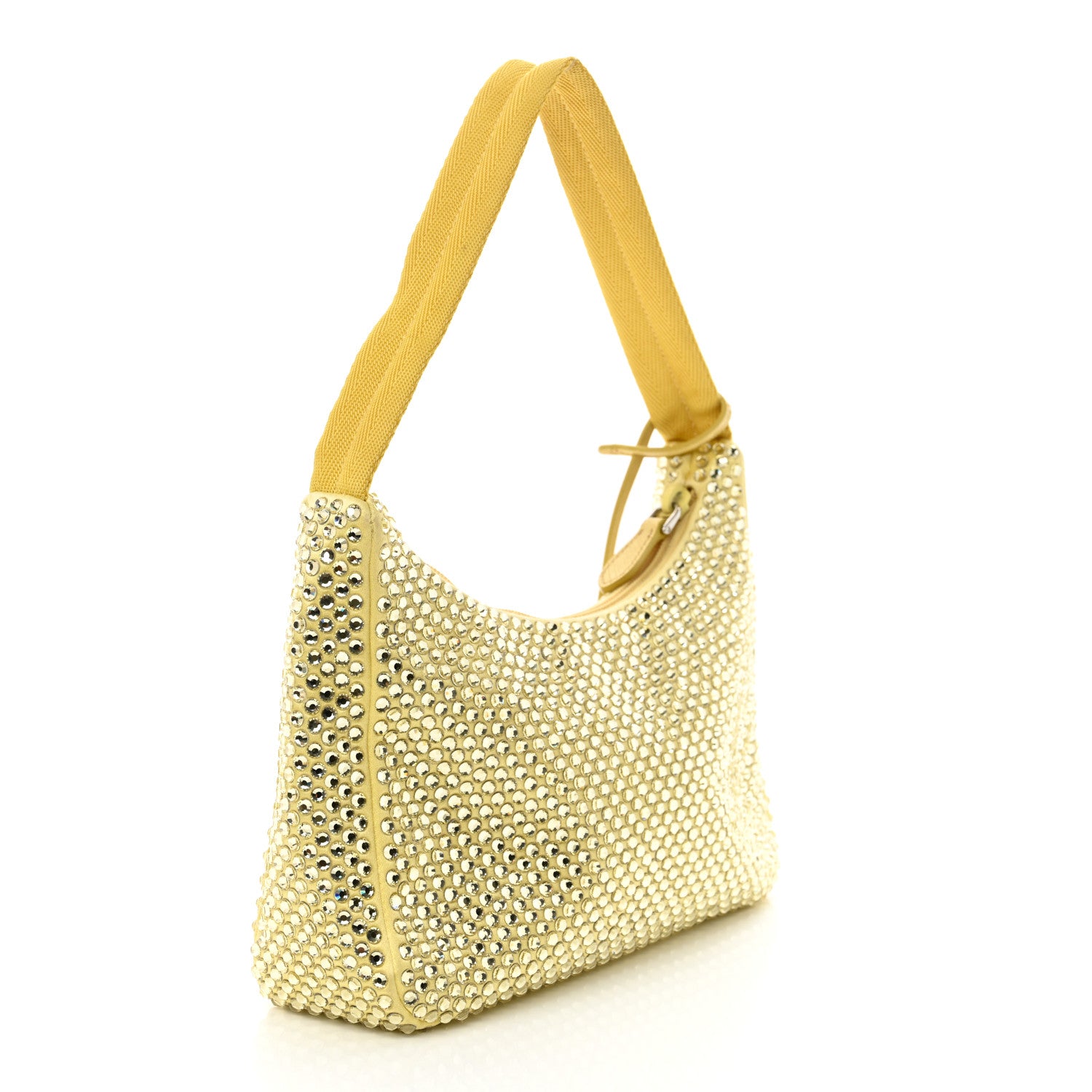 Prada Satin Crystal Mini Re-Edition 2000 Bag Ananas 3 of 11