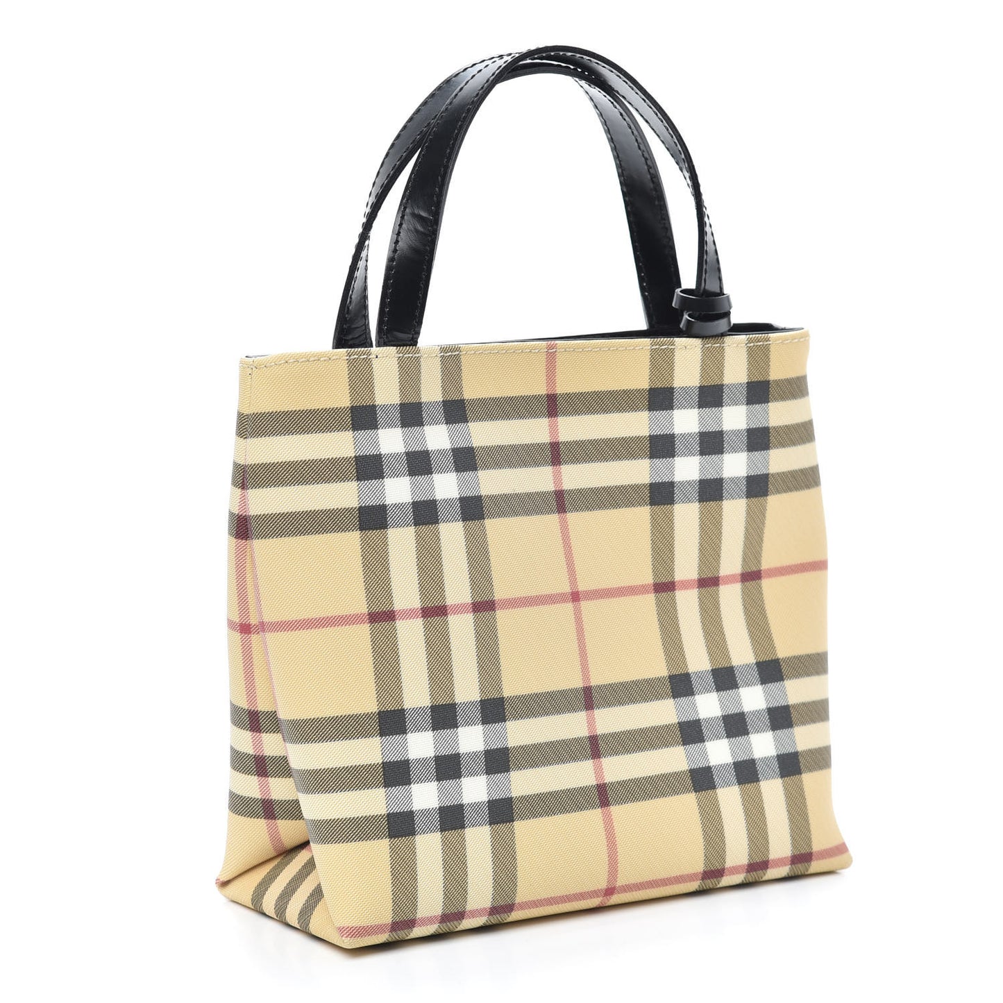 House Check Small Tote Black