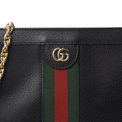 Gucci Calfskin GG Web Small Ophidia Chain Shoulder Bag Black 10 of 10