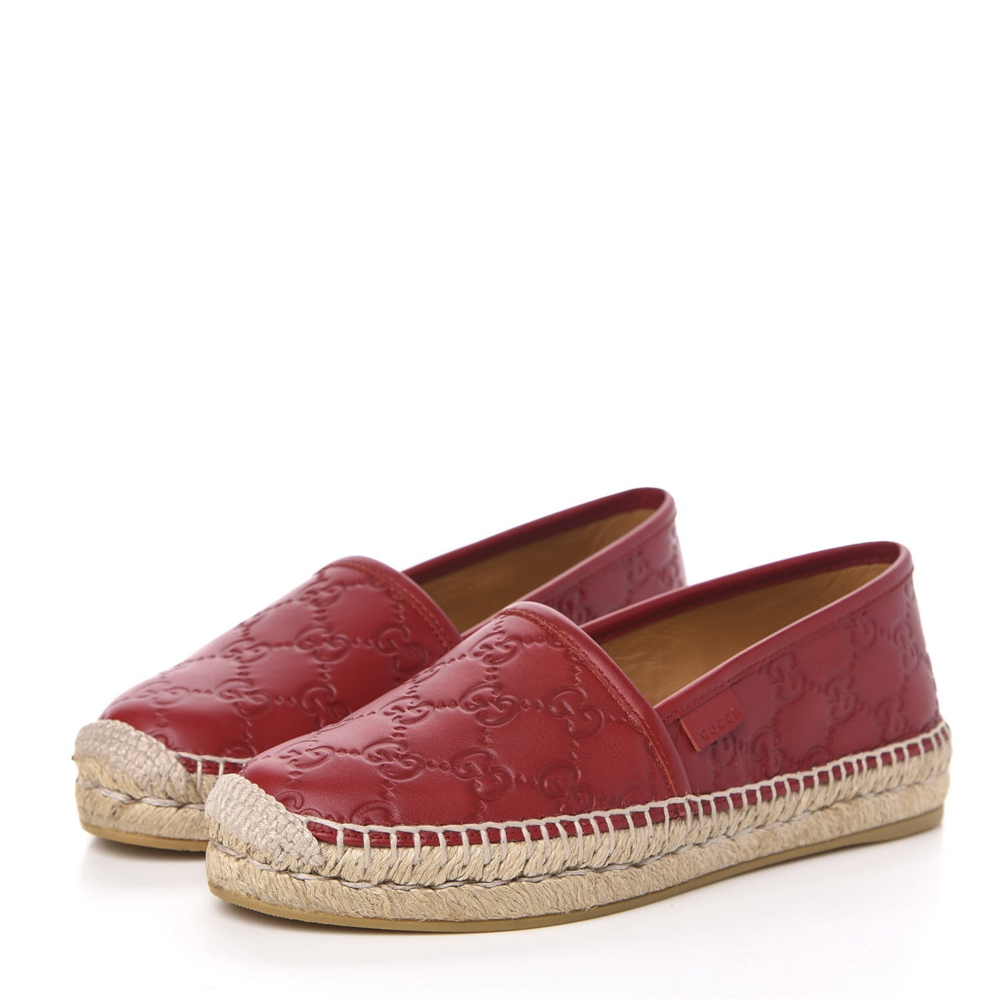 Guccissima Signature Espadrilles 35.5 Hibiscus Red