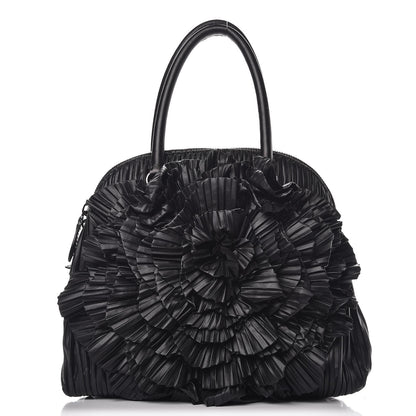 Valentino Garavani Nappa Pleated Petale Dome Tote Black 1 of 10