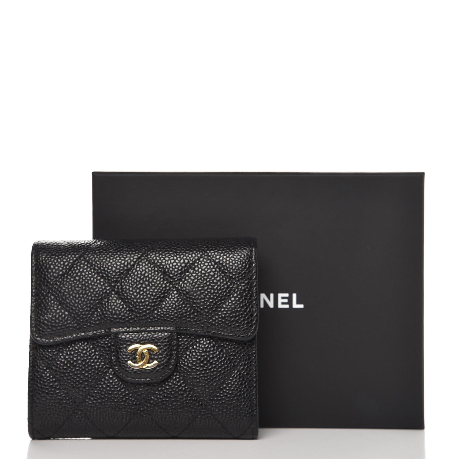 Chanel Caviar Quilted Compact Flap Wallet Black 9 of 9