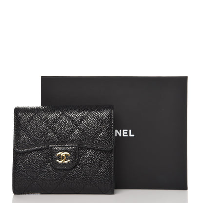 Chanel Caviar Quilted Compact Flap Wallet Black 9 of 9