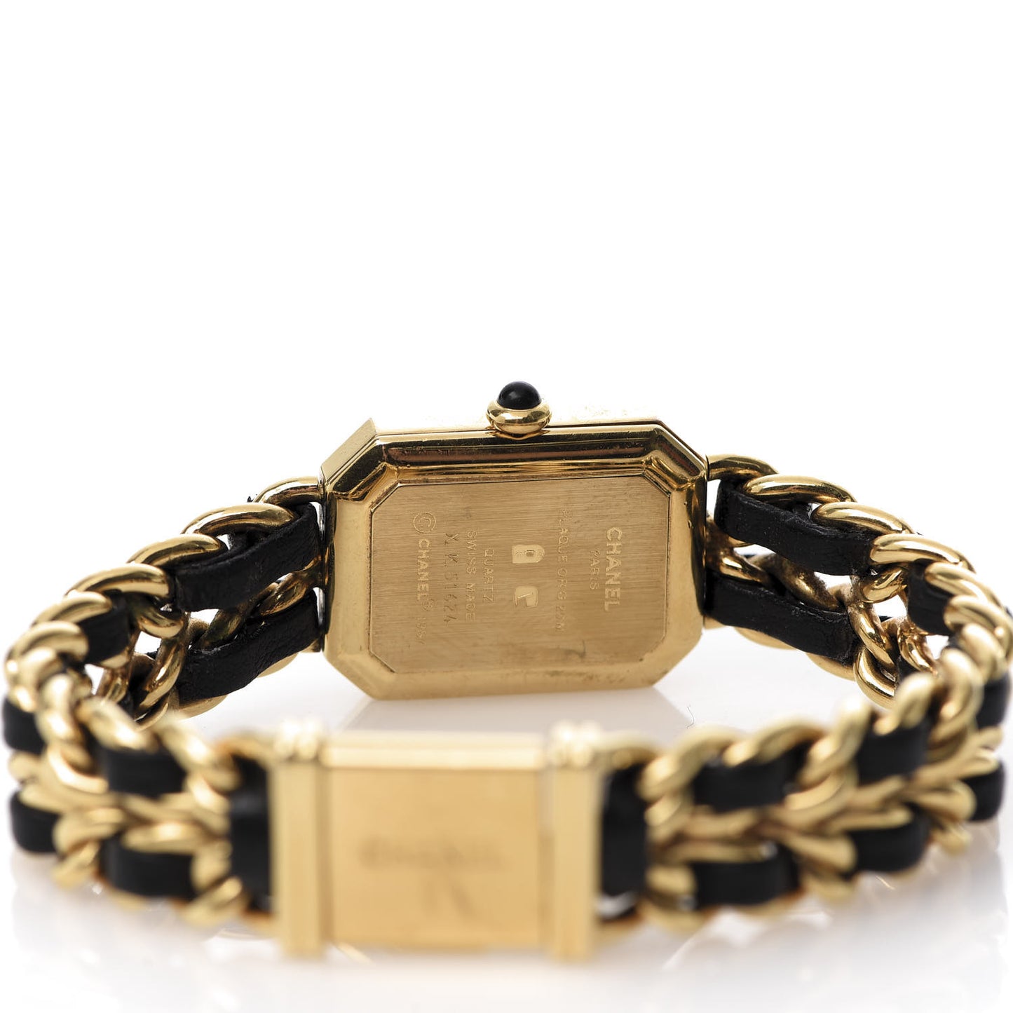 Stainless Steel Lambskin 20mm Chain Premiere Quartz Watch Gold L