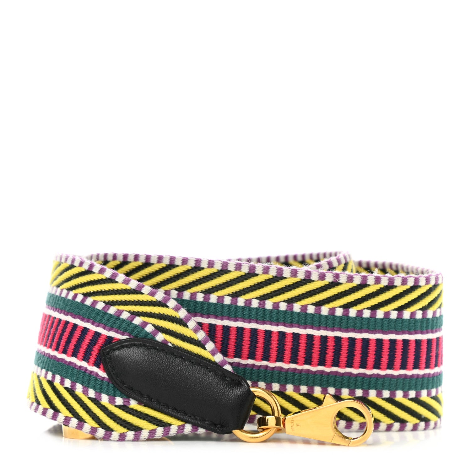 Hermes Toile Swift 50mm Sangle Cavale Shoulder Strap Multicolor Black 2 of 13
