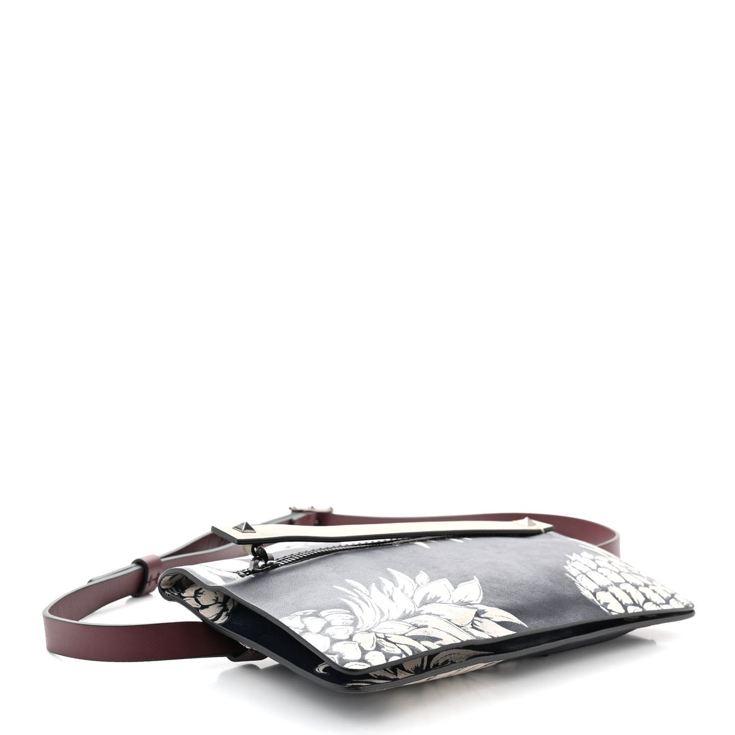 Vitello Pineapple Print Clutch Navy