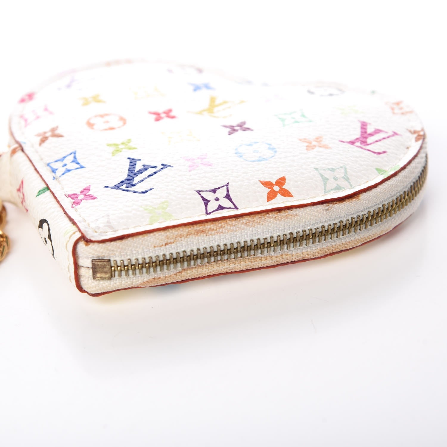 Louis Vuitton Monogram Multicolor Coeur Heart Coin Purse White 9 of 11