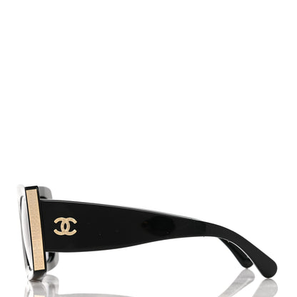 Chanel Acetate Rectangle Sunglasses 5435 Black 3 of 8