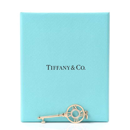 Tiffany 18K Rose Gold Diamond Atlas Key Pendant 4 of 4