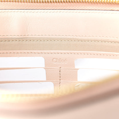Chloe Calfskin Alphabet Flat Pouch Clutch Blush Nude 6 of 8