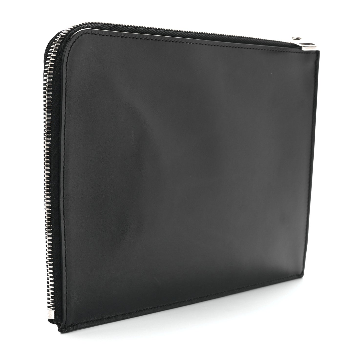 Calfskin Pochette Jules Zipped Clutch Black