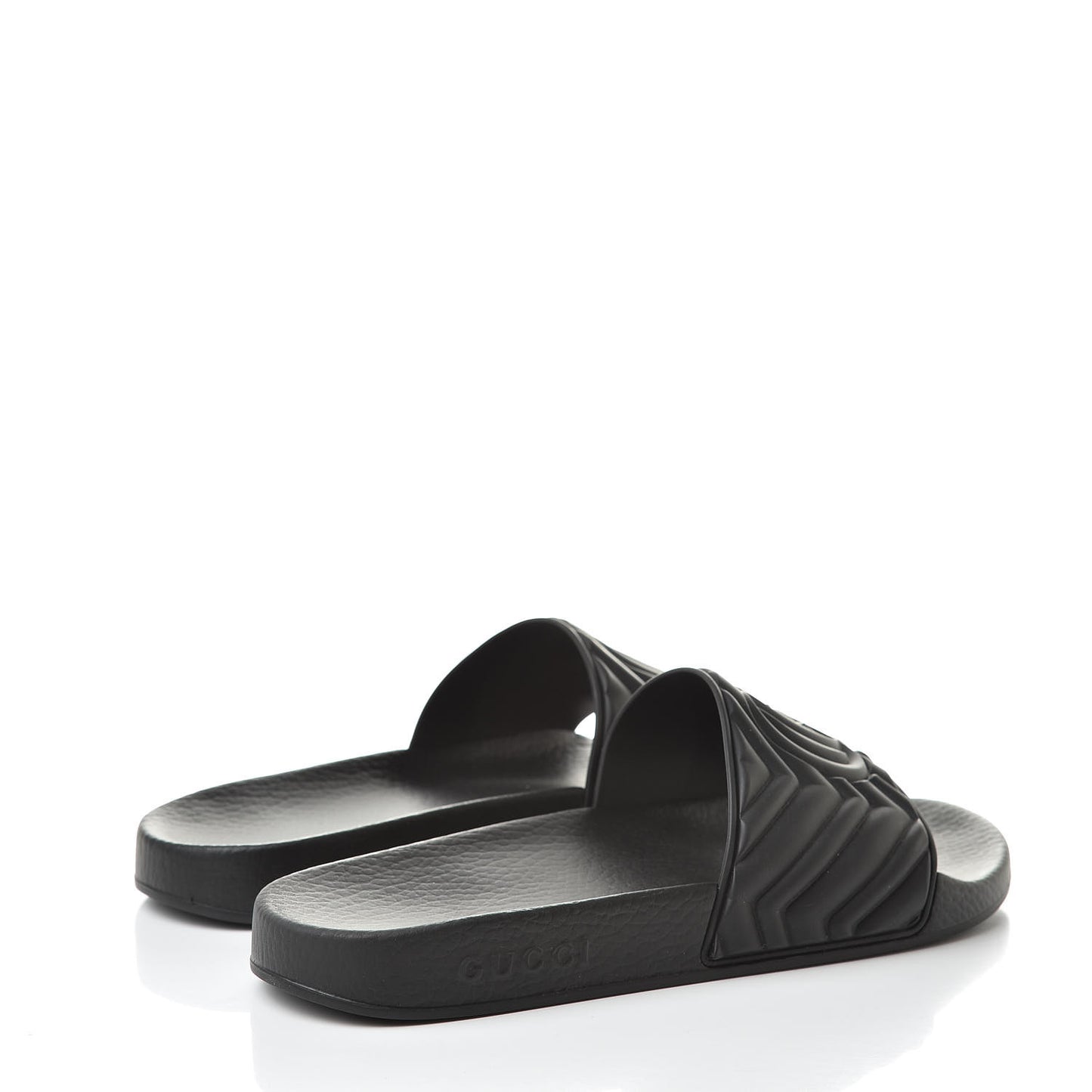 Rubber Matelasse Mens Slide Sandals 7 Black