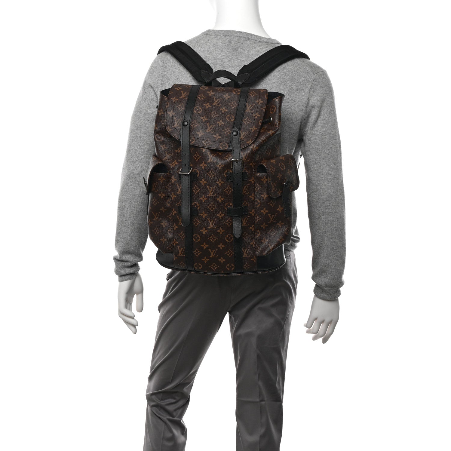 Louis Vuitton Monogram Macassar Christopher MM Backpack 2 of 15