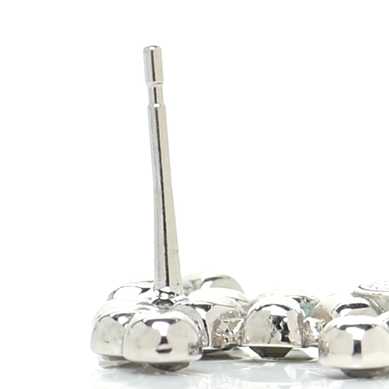 Baguette Crystal CC Earrings Grey Green