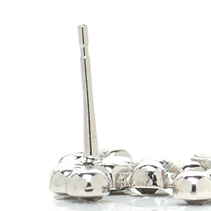 Chanel Baguette Crystal CC Earrings Grey Green 6 of 8